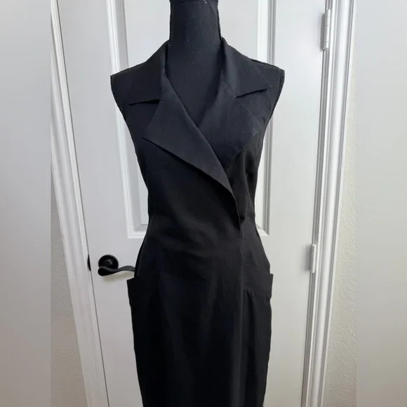 Donna Ricco Classic Black Midi Dress - Picture 2 of 8